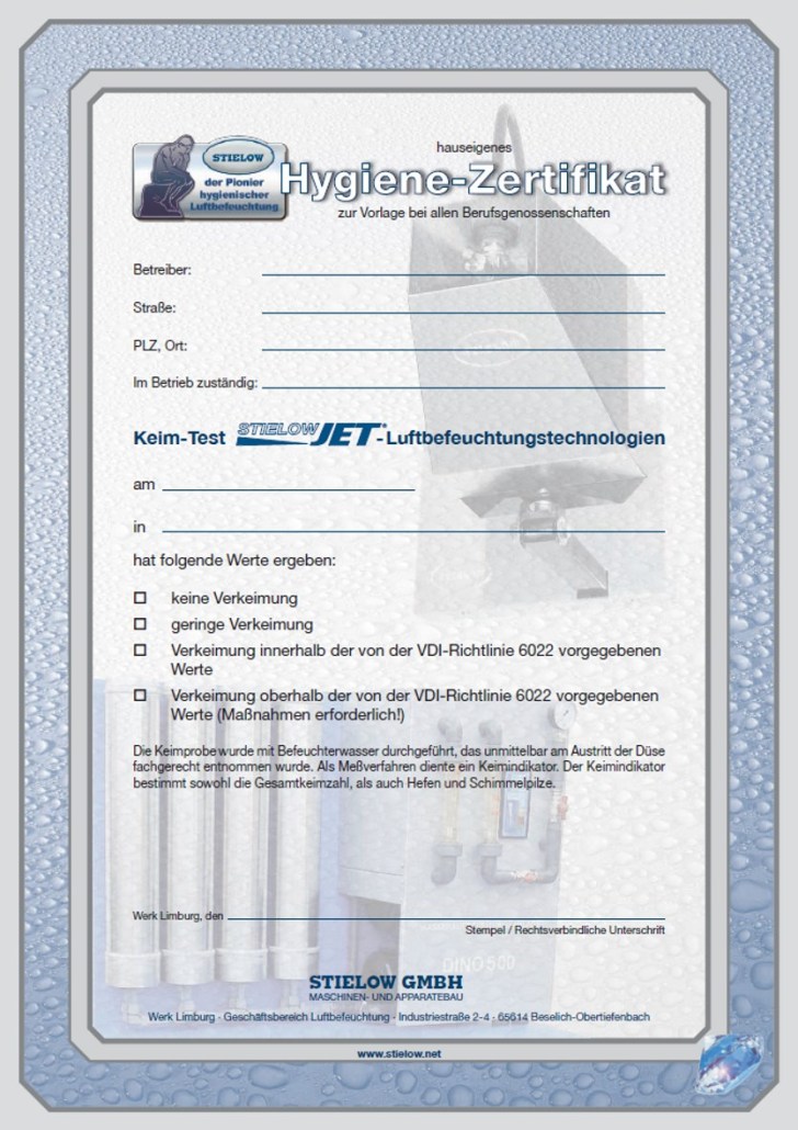 Hygienezertifikat